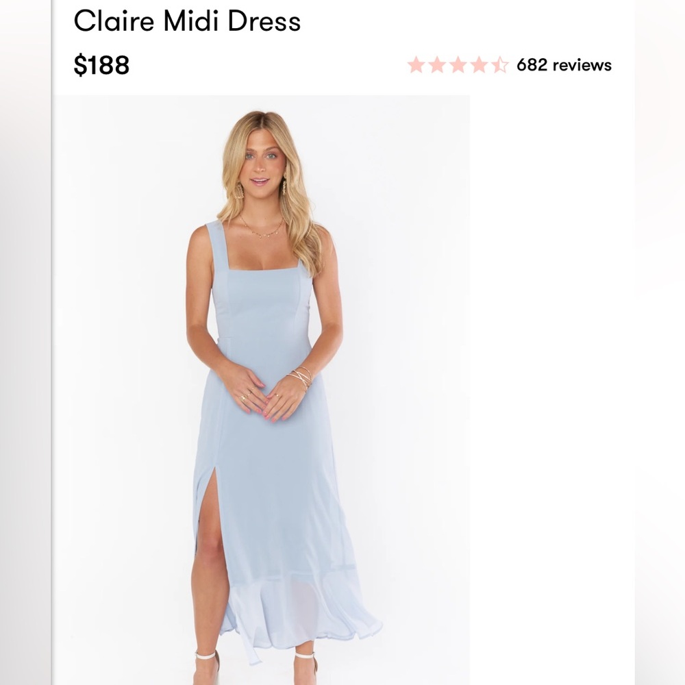 Show me your mumu blue Claire midi dress nwot xxl